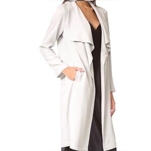 ANTHROPOLOGIE CUPCAKES & CASHMERE Light Gray Tan Drape Duster Cardigan